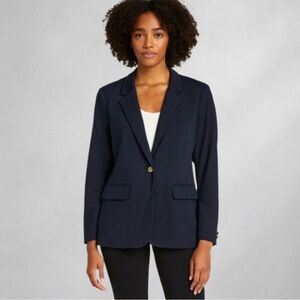 Ella Rafaella Women’s Blazer L Black Single Button Stretchy Viscose Blend Office